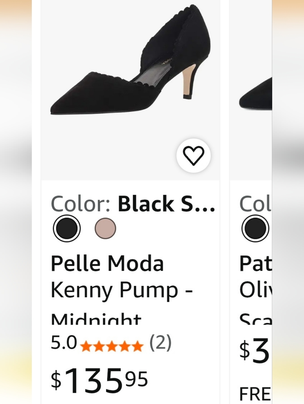 Pelle Moda Midnight Scalloped Pointed-Toe Pump